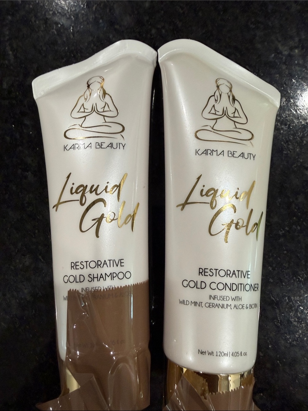 Karma Beauty Liquid Gold Restorative Gold Shampoo & Conditioner Set